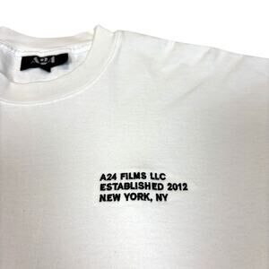 A24 Films LLC Embroidered White T Shirt Men's 2XL Movie Studio